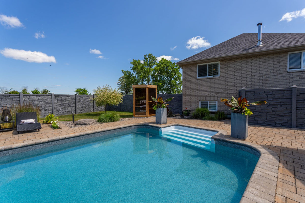 Trinity five-sided sauna and pool