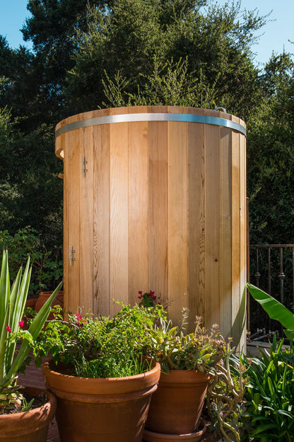 Rainbow Barrel Outdoor Shower