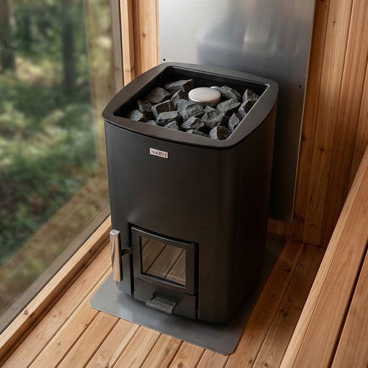 Narvi NC Black Wood-Burning Heater