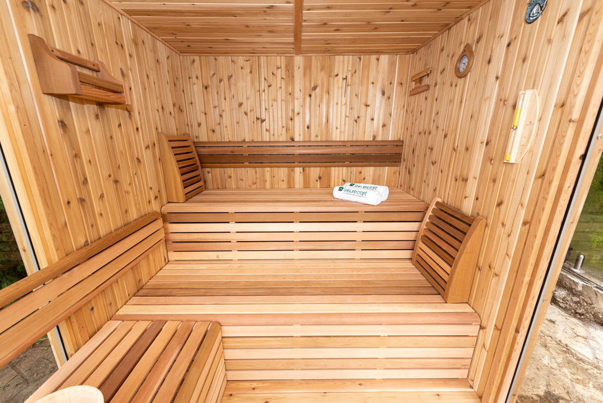 Orion sauna clear cedar interior