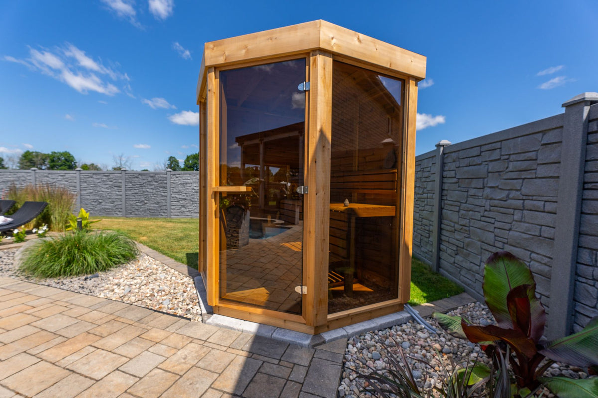 Trinity sauna with tinted glass